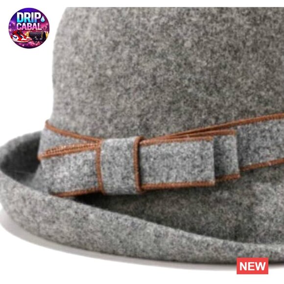 Vintage Felt Cloche Hat Winter Fall Fedora Bucket Cap with Bow main image 6